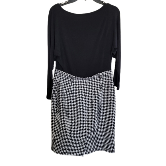 Lauren Ralph Lauren Women's size 8 Black and White Houndstooth Mini Dress. - Picture 3 of 9